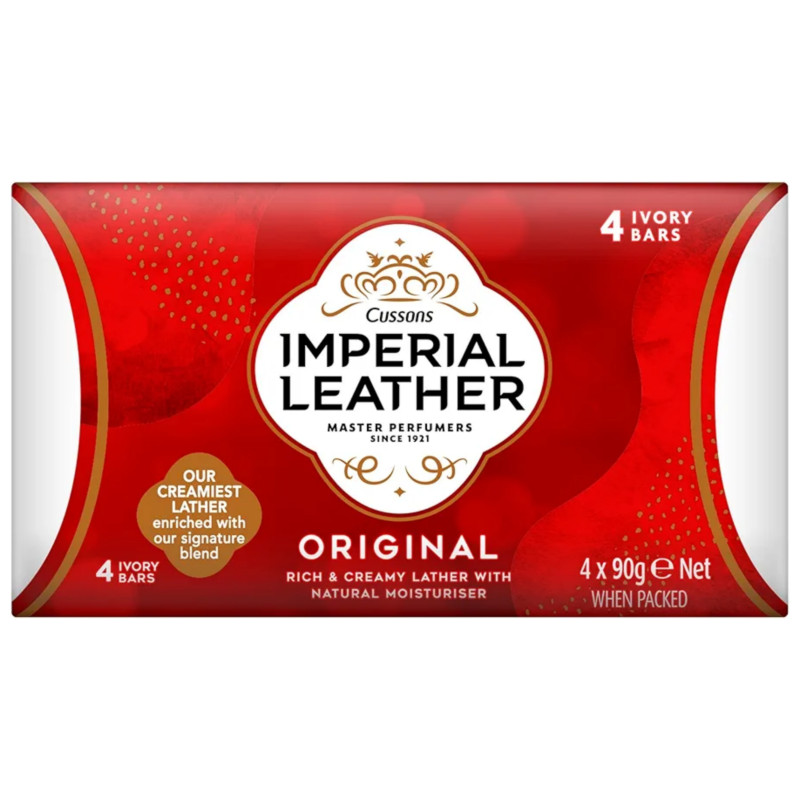 Imperial Leather Rich and Creamy Lather With Natural Moisturiser Original Soap 4x90g