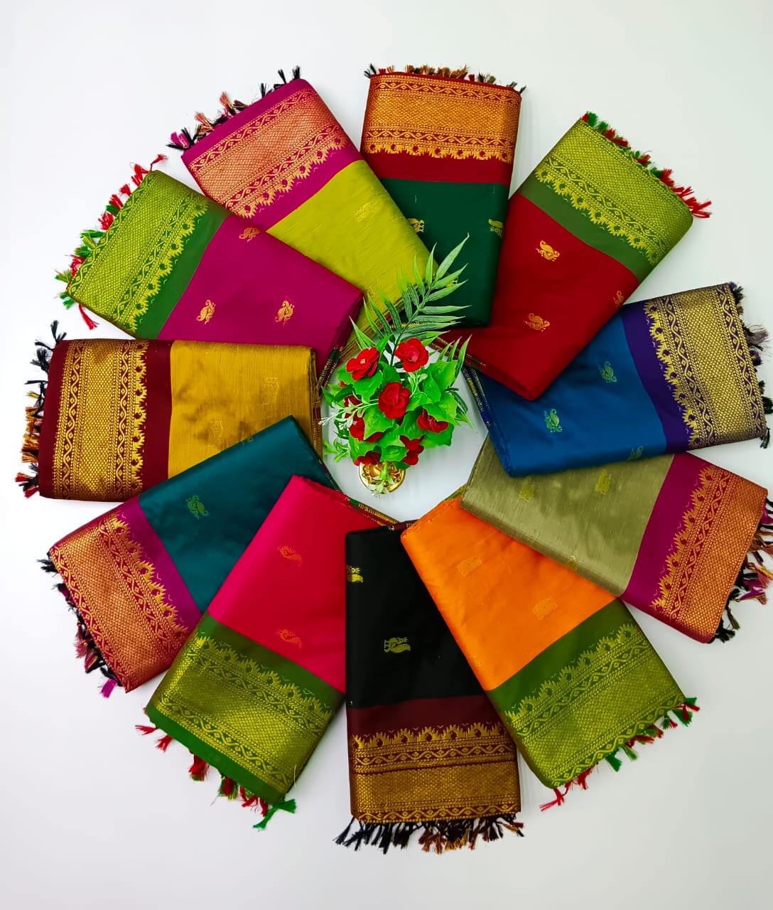 Traditional Kalyani Pattu Sarees with Putta