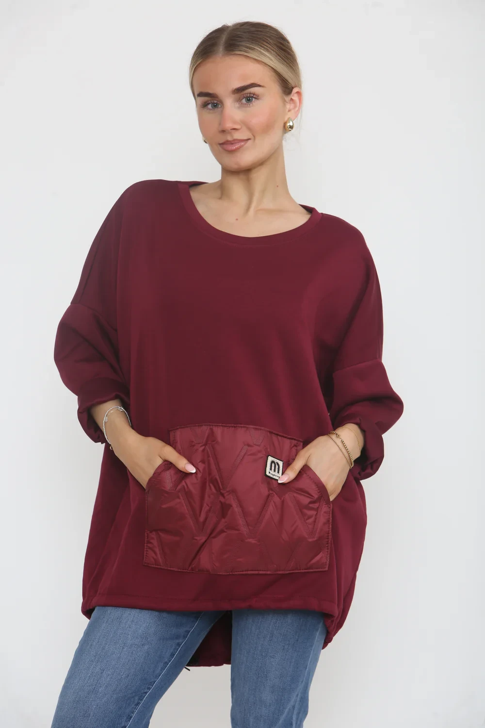 QUILTED POCKET SWEAT SHIRT