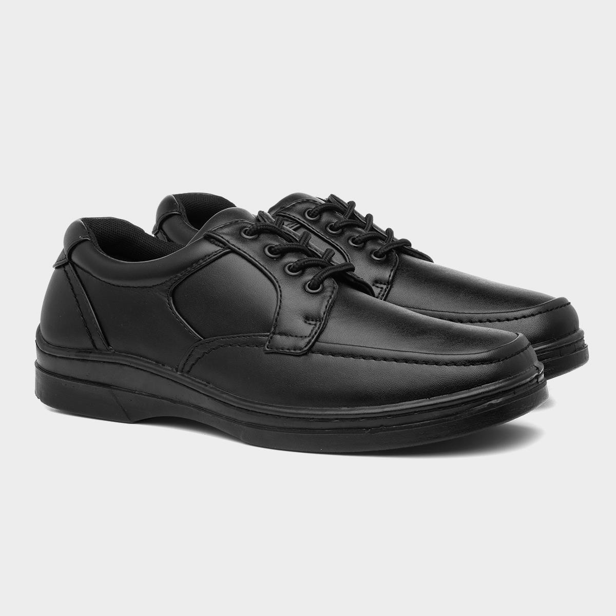 Hobos Mens Black Lace Up Shoe