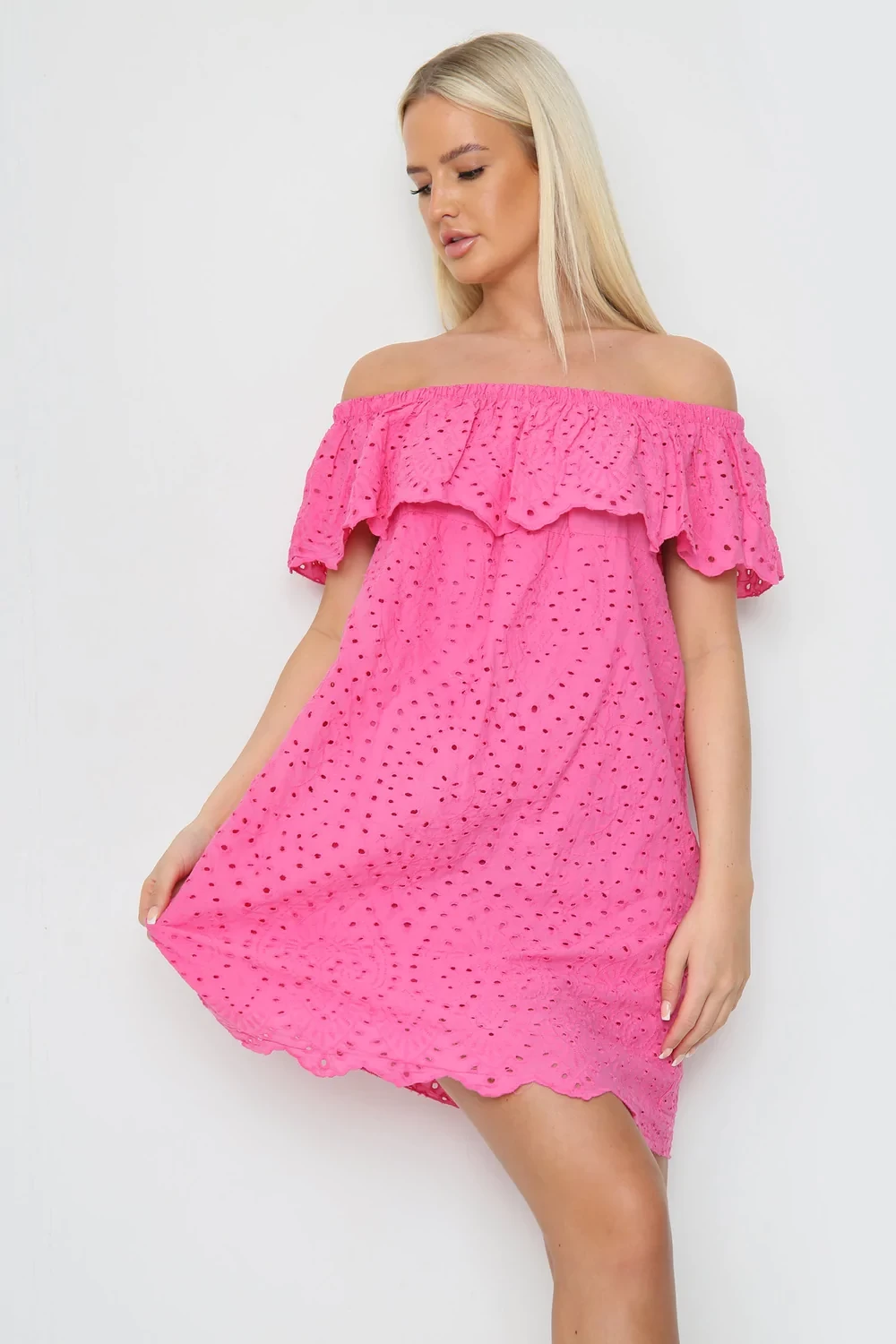 OFF THE SHOULDER MINI DRESS