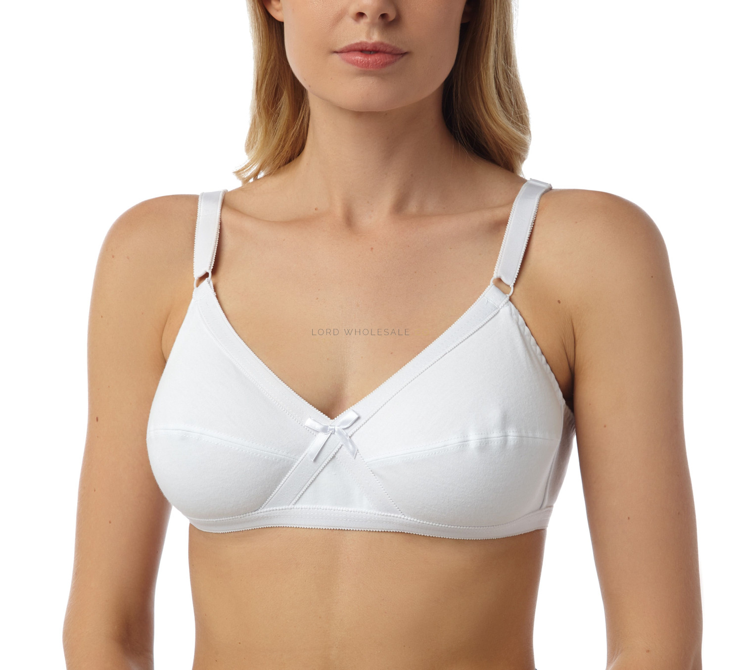 Ladies 100% Cotton Cross Front Bras