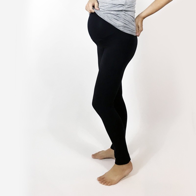 Bamboo Maternity leggings - Black