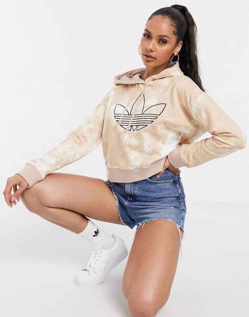 Women’s Adidas ‘AOP Crop Hoodie
