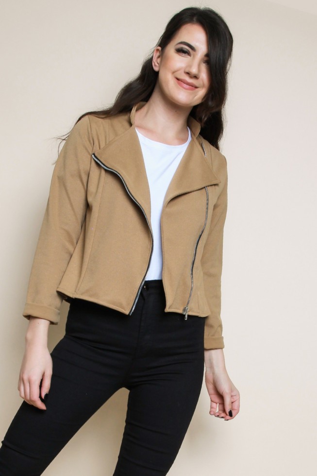Crepe Biker Jacket