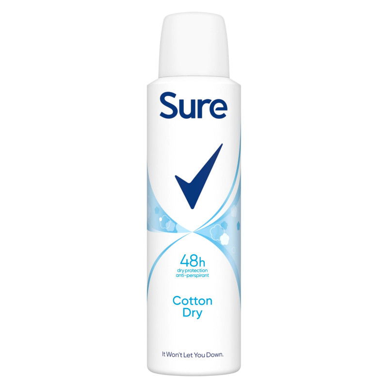 Sure Cotton Dry 48Hr Dry Protection Anti-Perspirant Deodorant Spray 150ml