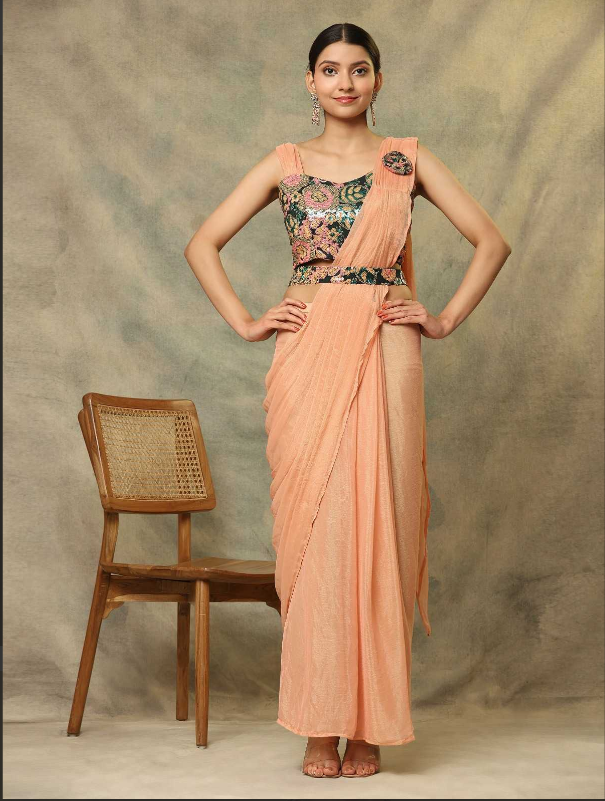 designer sequin embroidery work ready to wear sarees