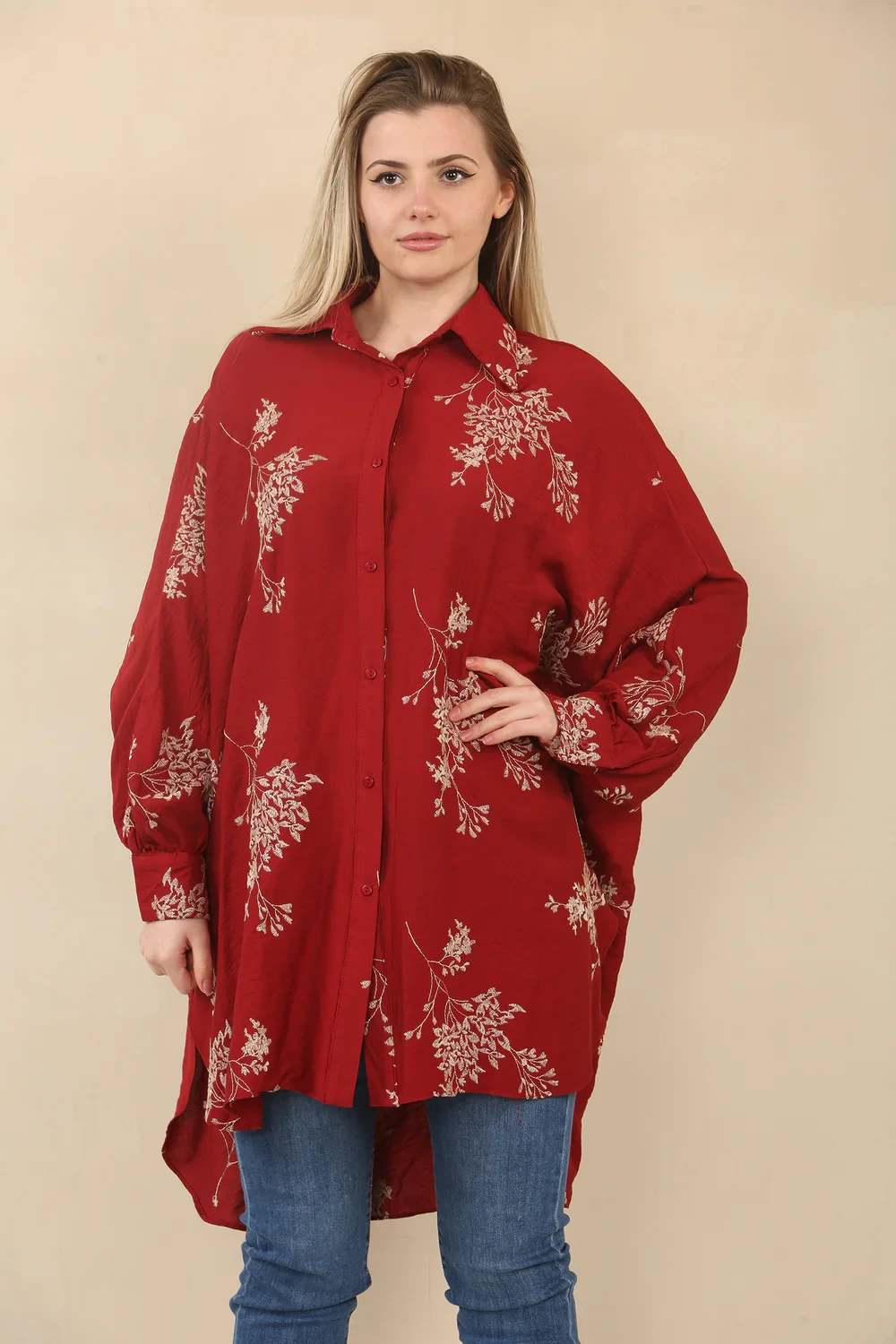 EMBROIDERED OVERSIZED SHIRT