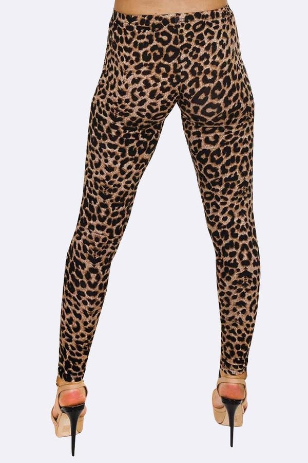 Brown Leopard Print Legging