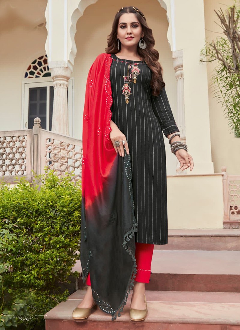 Kia Fancy Readymade Viscose Rayon Kurtis With Pants And Dupatta Collection