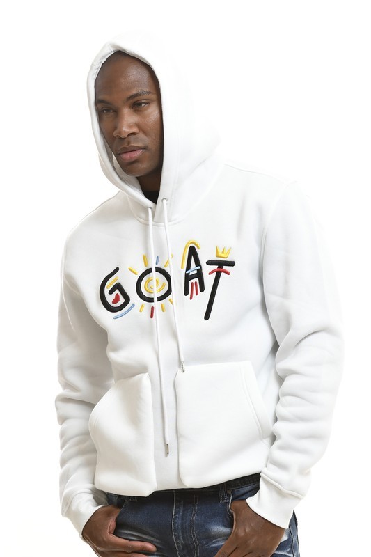 GOAT EMBROIDERY FLEECE HOODY