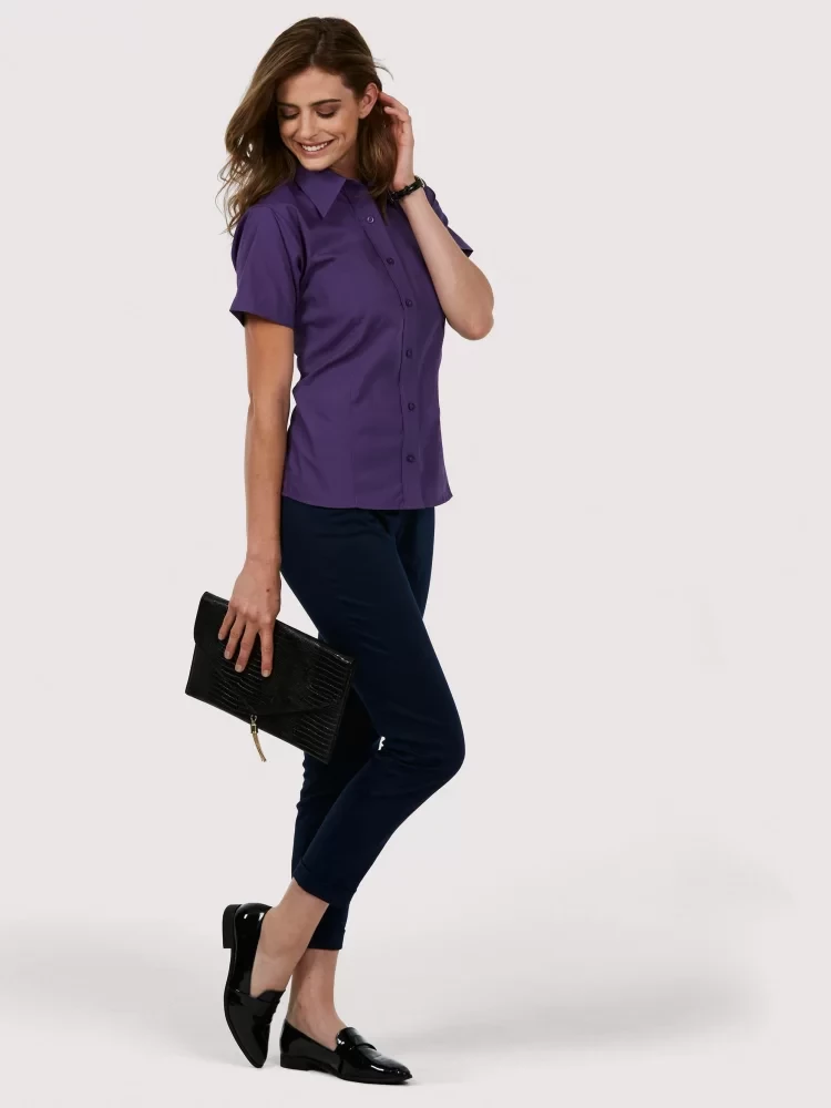 Ladies Poplin Half Sleeve Shirt