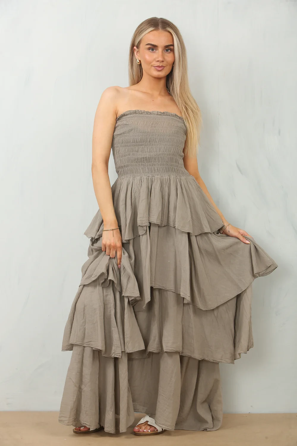 TIERED BANDEAU MAXI