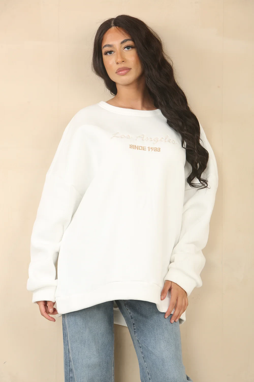 OVERSIZED SLOGAN SWEAT