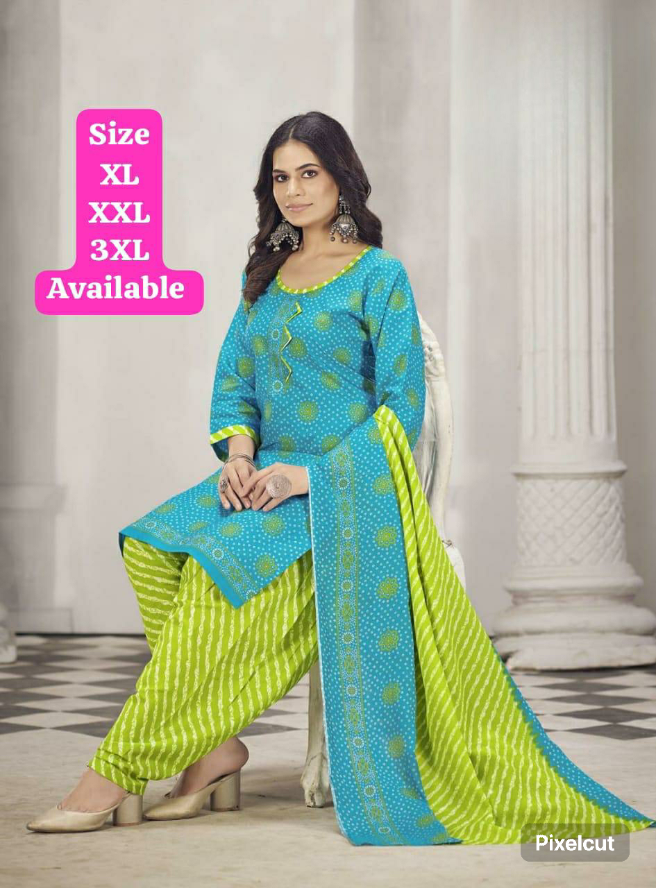 READY MADE STITCHED COTTON MIXED CHUDI WITH LINING